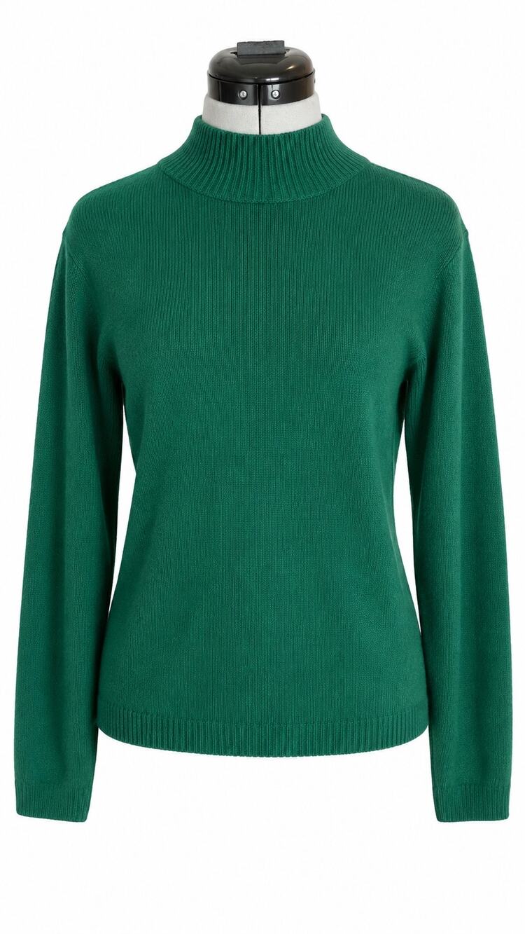 Pendleton 100% Wool Emerald Green Mock Neck Sweater